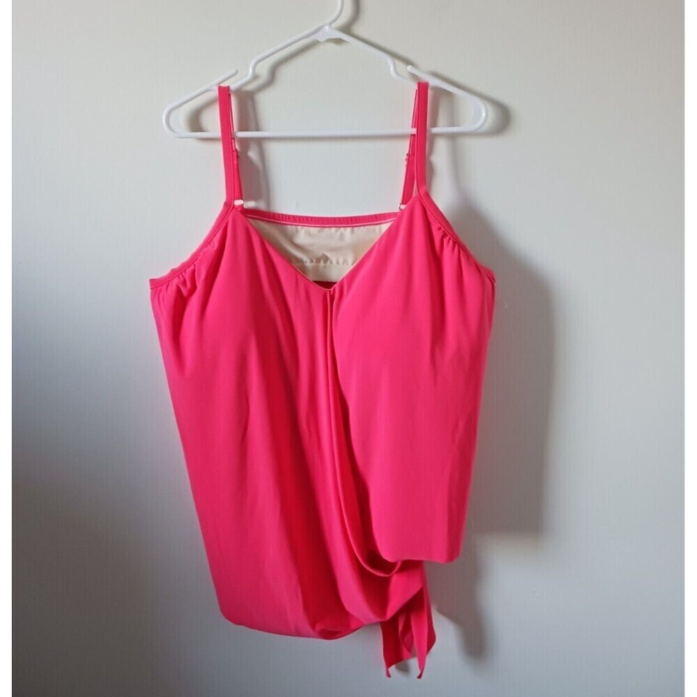 Magicsuit Womens Tankini Swimsuit Top Tummy Control Orange Plus Size 22